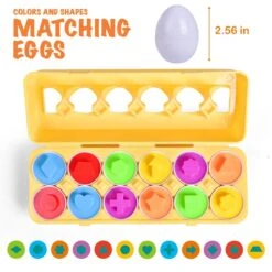 Shape Matching Toy Egg Set (12pcs) -Popfun 12 pcs matching easter egg set 874616
