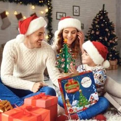 Christmas Advent Calendar: Wooden Tabletop Tree With Ornaments -Popfun 12 wooden tabletop christmas tree 24 tiny ornaments 430258