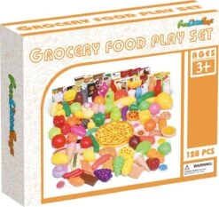 Kids Kitchen Play Food Set 128pcs -Popfun 128 pcs kids kitchen play food set 643744