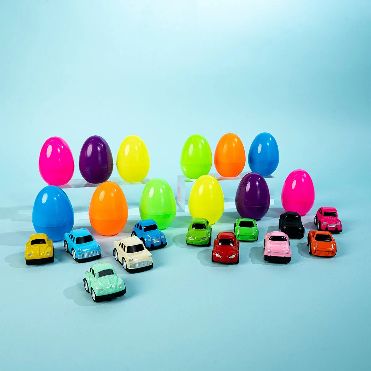 Easter Eggs Prefilled With Pull Back Car Toys 12pcs 3 Easter Eggs Prefilled With Pull Back Car Toys 12pcs