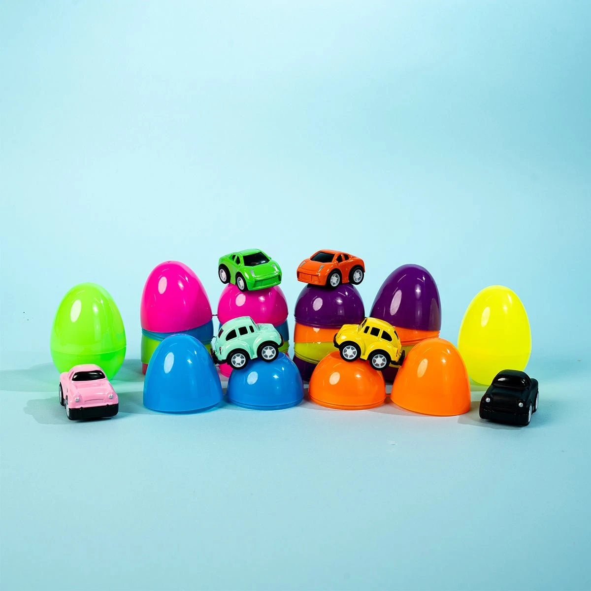 Easter Eggs Prefilled With Pull Back Car Toys 12pcs 4 Easter Eggs Prefilled With Pull Back Car Toys 12pcs - Image 2