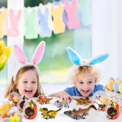 12PCS Easter Dinosaur Pull Back Cars In Dino Eggs -Popfun 12pcs easter dinosaur pull back cars in dino eggs 144280