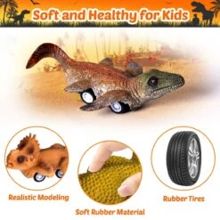 12PCS Easter Dinosaur Pull Back Cars In Dino Eggs -Popfun 12pcs easter dinosaur pull back cars in dino eggs 462332