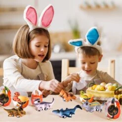 12PCS Easter Dinosaur Pull Back Cars In Dino Eggs -Popfun 12pcs easter dinosaur pull back cars in dino eggs 658686