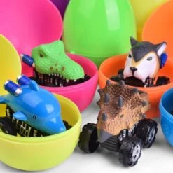 12PCS Easter Eggs Pre-Filled With Pull Back Mini Animal Cars Vehicle Toys -Popfun 12pcs easter eggs pre filled with pull back mini animal cars vehicle toys 179842
