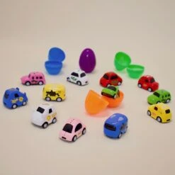 Easter Eggs Prefilled With Mini Car Toys 12pcs