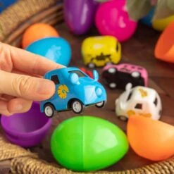 Easter Eggs Prefilled With Mini Car Toys 12pcs -Popfun 12pcs stylish mini cars treasure eggs 480497