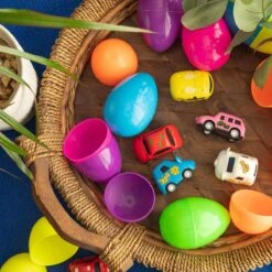 Easter Eggs Prefilled With Mini Car Toys 12pcs -Popfun 12pcs stylish mini cars treasure eggs 870335