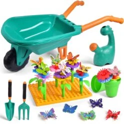 Kids' Garden Wagon And Tools Set