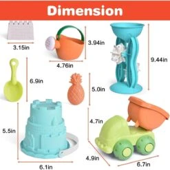 Kids Beach Toy Set (19pcs) -Popfun 17 pcs kids beach toy set 796259