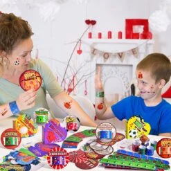 180PCS Valentine’s Sports-Themed Slap Bracelets And Stickers With Heart Box -Popfun 180pcs valentines sports themed slap bracelets and stickers with heart box 593179