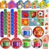 180PCS Valentine’s Sports-Themed Slap Bracelets And Stickers With Heart Box -Popfun 180pcs valentines sports themed slap bracelets and stickers with heart box 649516