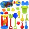Beach Toys, 19 Piece Sand Toys Set Kids Sandbox Toys -Popfun 19 pcs sea animal beach sand toys for kids 719582