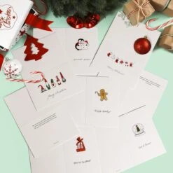 72PCS Christmas Greeting Cards, Envelopes & Stickers Set -Popfun 24pcs christmas greeting cards 619404