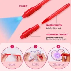 28PCS Invisible Ink Pens & Valentine’s Day Personalized Cards For Kids -Popfun 28pcs invisible ink pens valentines day personalized cards for kids 916093