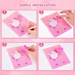 28PCs Valentine's Day Eye Heart-Shaped Slime With Greeting Cards -Popfun 28pcs valentines day eye heart shaped slime with greeting cards 289945
