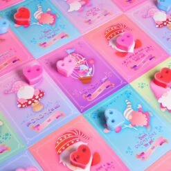 28PCs Valentine's Day Eye Heart-Shaped Slime With Greeting Cards -Popfun 28pcs valentines day eye heart shaped slime with greeting cards 686446