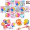 28PCs Valentine's Day Tri-Color Galaxy Slime & Card Set -Popfun 28pcs valentines day tri color galaxy slime card set 657123