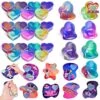 28PCs Valentine's Galaxy Slime Fidget Toys With Valentine Cards