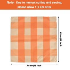 Orange Plaid Pillows Covers For Halloween 2pcs -Popfun 2pcs orange plaid pillows covers for halloween 519525