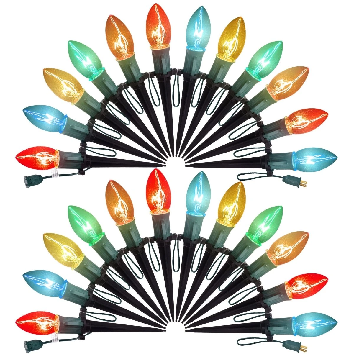 Multicolored Christmas C9 Pathway Marker String Lights 9 Multicolored Christmas C9 Pathway Marker String Lights - Image 7