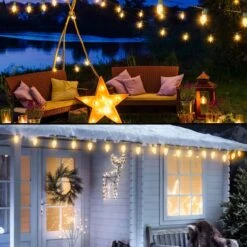 Christmas C9 Pathway Marker String Lights -Popfun 3075ft warm white christmas c9 pathway marker string lights 361956