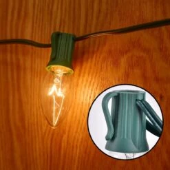 Christmas C9 Pathway Marker String Lights -Popfun 3075ft warm white christmas c9 pathway marker string lights 383121