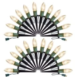 Christmas C9 Pathway Marker String Lights -Popfun 3075ft warm white christmas c9 pathway marker string lights 675548