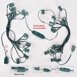 Christmas C9 Pathway Marker String Lights -Popfun 3075ft warm white christmas c9 pathway marker string lights 930503