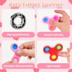 32PCs Valentine Fidget Spinner Stress Relief Toys With Valentine Cards -Popfun 32pcs valentine fidget spinner stress relief toys with valentine cards 418662