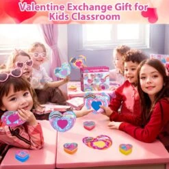 32PCS Valentine Glowing Slimes With Greeting Cards -Popfun 32pcs valentine glowing slimes with greeting cards 168168