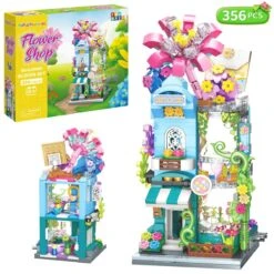 356PCS Flower House Creative City Street View Building Blocks