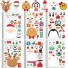 36PCS Christmas Themed DIY Make A Face Stickers -Popfun 36pcs christmas themed stickers 409919