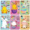 36PCS Easter-Themed Make A Face Stickers -Popfun 36pcs easter themed make a face stickers 107059