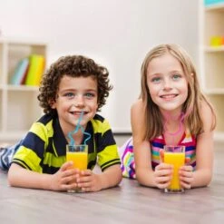 36PCS Kids' Valentine Cards With Crazy Loop Straws Set -Popfun 36pcs kids valentine cards with crazy loop straws set 431720