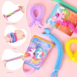 36PCs Valentine's Unicorn Noodle Fidget Toys With Valentine Cards 13 36PCs Valentine's Unicorn Noodle Fidget Toys With Valentine Cards -Popfun 36pcs valentines unicorn noodle fidget toys with valentine cards 118140