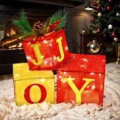 Christmas Lighted Gift Boxes Decoration