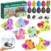 40PCS Valentine’s Colorful Dinosaur Hatching Eggs With 3D Greeting Cards -Popfun 40pcs valentines colorful dinosaur hatching eggs with 3d greeting cards 402145