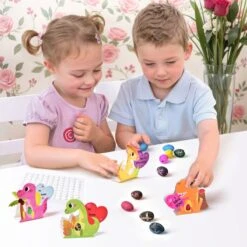 40PCS Valentine’s Colorful Dinosaur Hatching Eggs With 3D Greeting Cards -Popfun 40pcs valentines colorful dinosaur hatching eggs with 3d greeting cards 662964