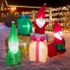Christmas Inflatable Elf And Gifts 4.9ft -Popfun 49 ft christmas inflatable elf and gifts 407729