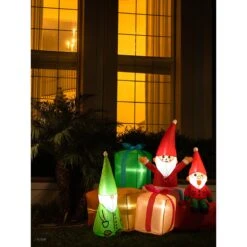 Christmas Inflatable Elf And Gifts 4.9ft -Popfun 49 ft christmas inflatable elf and gifts 672495