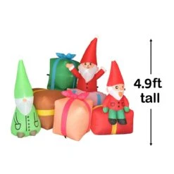 Christmas Inflatable Elf And Gifts 4.9ft -Popfun 49 ft christmas inflatable elf and gifts 853168