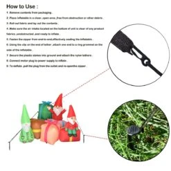 Christmas Inflatable Elf And Gifts 4.9ft -Popfun 49 ft christmas inflatable elf and gifts 978883