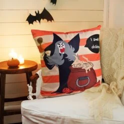 Halloween Pillow Covers Set 4pcs -Popfun 4pcs halloween pillow covers set 141716
