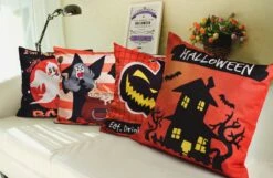 Halloween Pillow Covers Set 4pcs -Popfun 4pcs halloween pillow covers set 373125