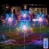 4PCS Solar-Powered Firework Lights With 120 LED Lights & 8 Modes For Garden Lawn Yard Outdoor Light Decorations -Popfun 4pcs solar powered firework lights with 120 led lights 8 modes for garden lawn yard outdoor light decorations 242935