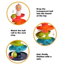 5-Tier Ball Drop Tower For Toddlers -Popfun 5 tier ball drop tower for toddlers 445456