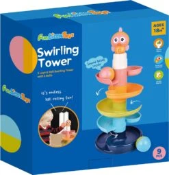 5-Tier Ball Drop Tower For Toddlers -Popfun 5 tier ball drop tower for toddlers 681518
