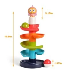 5-Tier Ball Drop Tower For Toddlers -Popfun 5 tier ball drop tower for toddlers 916174
