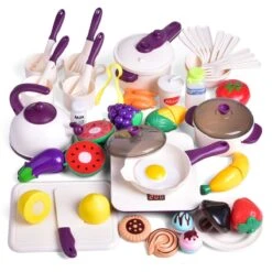 Kitchen Toy Pretend Play Set 53pcs -Popfun 53 pcs kitchen toy pretend play set 398971